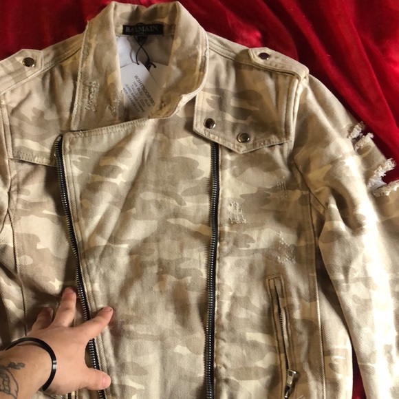 Womens Balmain camo moto jacket - Picture 7 of 7